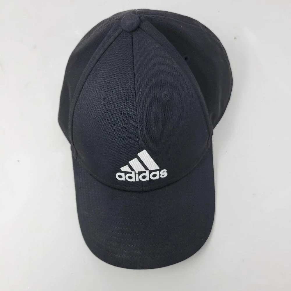 Adidas Aeroready Black Adjustable Baseball Hat Embroidered‎ Logo RN 90288